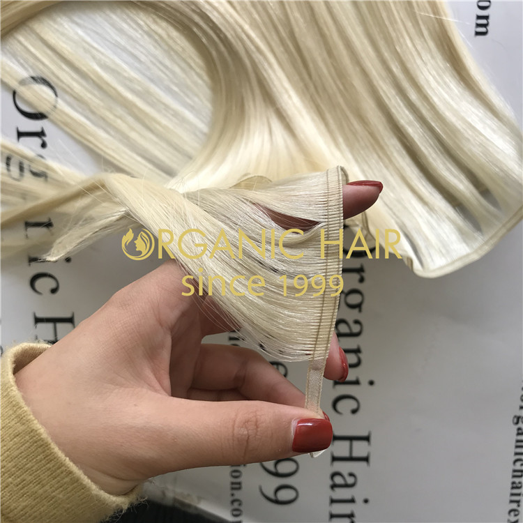 double drawn human hair flat weft to order：ombre and highlighted  H121